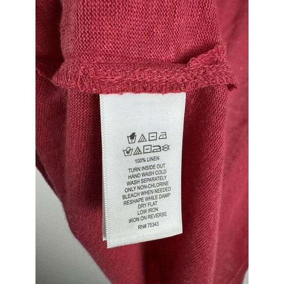 Tahari 100% Linen Hooded Beach Cardigan Medium Open Front Lightweight Sweater - Picture 4 of 4